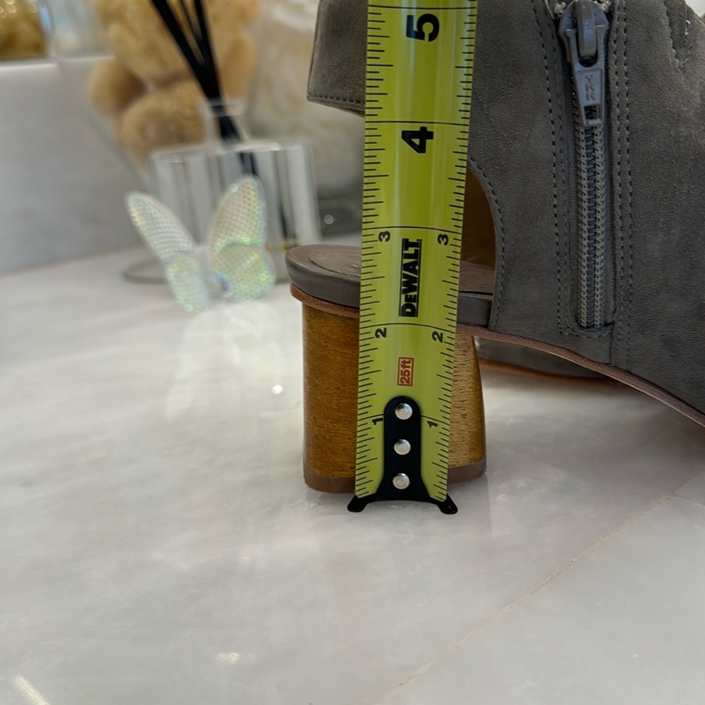 Bernardo | Suede Open-Toed Booties With Bow - image 6